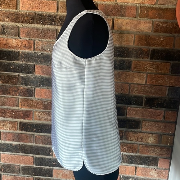 Michael Kors Gray Striped Top - Picture 2 of 6